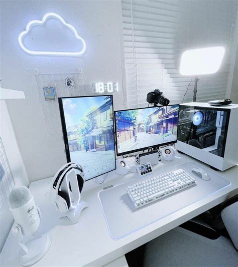 15 All-White Gaming Setup Ideas to Inspire Your Next Build | Displate Blog