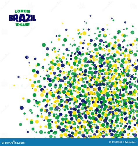 Abstract Dot Background Using Brazil Flag Colors Stock Vector - Illustration of blot, grunge ...