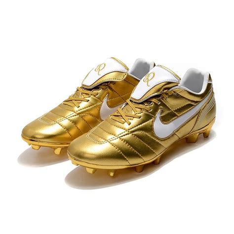 Nike Tiempo Legend VII R10 FG Men's Soccer Cleats - Golden White