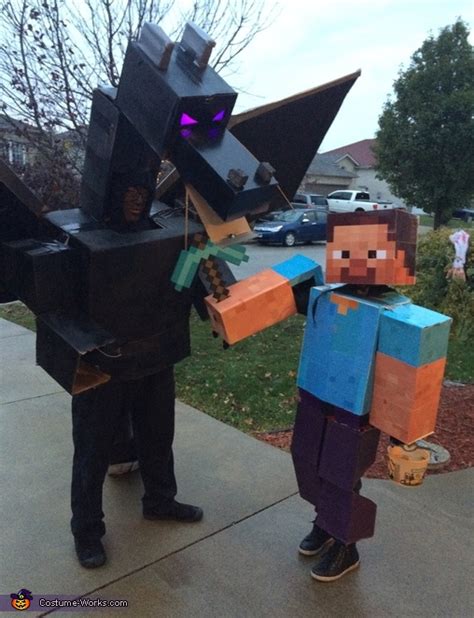 Minecraft Steve and Ender Dragon Costume