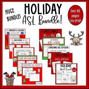 ASL Christmas Activities Bundle by How to Sign | TPT