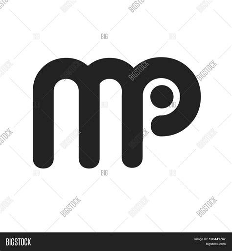 Mp Letter Logo Design Vector & Photo (Free Trial) | Bigstock