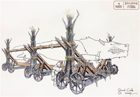 Behold the original GROND! Concept art by Warren Mahy : r/lotrmemes