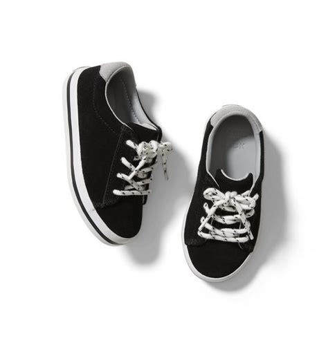 Boy JJ Black Suede Sneaker by Janie and Jack