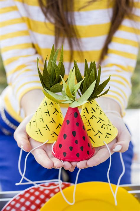 DIY Fruit-Inspired Mini Party Hats