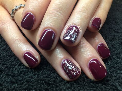 Burgundy gel nails | Shellac nail designs, Winter nails gel, Shellac nails