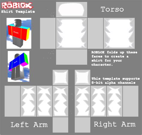 Blank Roblox Shirt Template Transparent