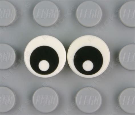 LEGO EYE TILE WITH PUPIL PATTERN LOT OF 2 round animal googly new | eBay