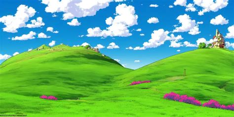 windows xp bliss wallpaper by studio ghibli, | Stable Diffusion