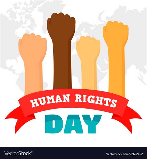 Human rights day concept background flat style Vector Image