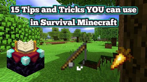 15 Tips and Tricks YOU can use in Survival Minecraft - YouTube