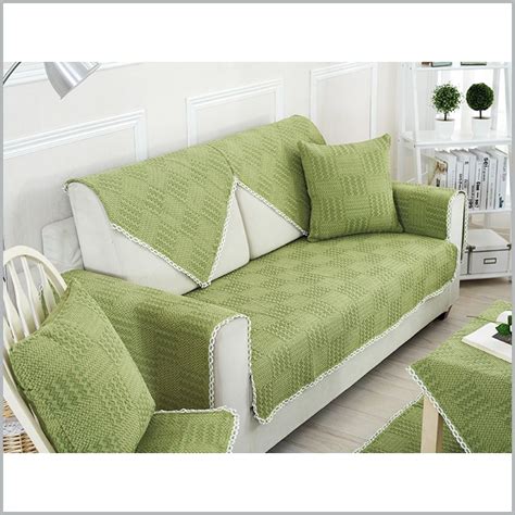 Pure Cotton Sofa Cover Pastoral Solid Green Sofa Covers Dustproof Resistant Dirt Slicover funda ...