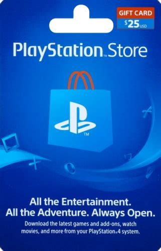 Sony PlayStation $25 Gift Card – Activate and add value after Pickup, $0.10 removed at Pickup ...