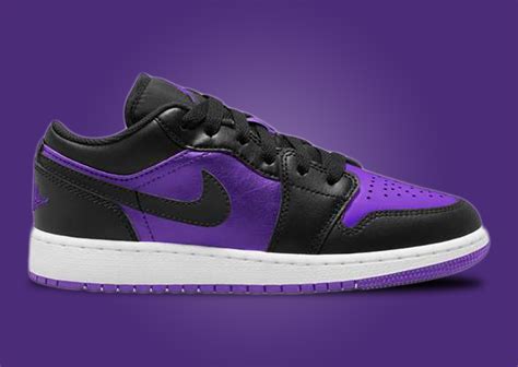 The Air Jordan 1 Low Purple Venom Black Will Be A Grade School ...