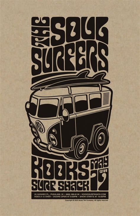 The Soul Surfers Gig Poster | Acme Tiki Co. | PosterSpy