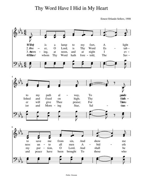 Thy Word is a lamp to my feet - Ernest O. Sellers Sheet music | Musescore.com