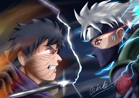 Obito vs Kakashi by Blaker115 on DeviantArt