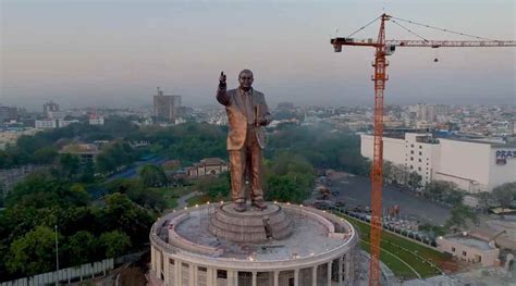 125 ft-tall Ambedkar statue unveiled in Hyderabad