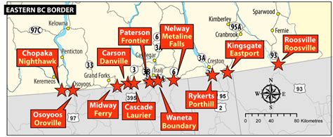 Map Of Canada Border Crossings