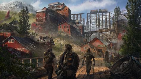 ArtStation - Mining Town, Eddie Mendoza | Apocalypse landscape, Post apocalyptic art, Apocalypse art