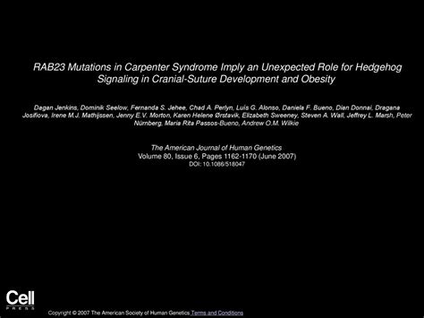 RAB23 Mutations in Carpenter Syndrome Imply an Unexpected Role for ...