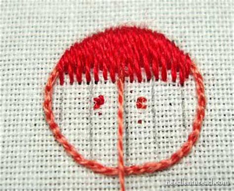 Long and Short Stitch Shading Lesson 4: Circles, Flat and Round – NeedlenThread.com