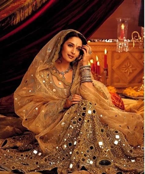 Madhuri Dixit Had Worn 10 Kg Mirror-Work Lehenga Designed By Abu Jani ...