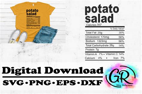 Potato Salad Nutrition Facts Graphic by Glitter Reflections Co ...