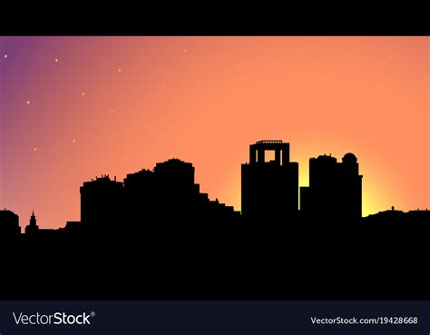 Silhouette of the town Royalty Free Vector Image