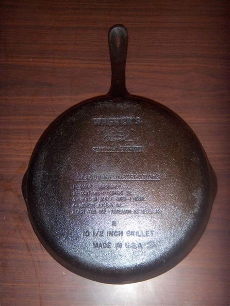 Wagner Wagner's 1891 Original Cast Iron Cookware 10 1/2" Skillet Frying Pan | Cast iron cookware ...