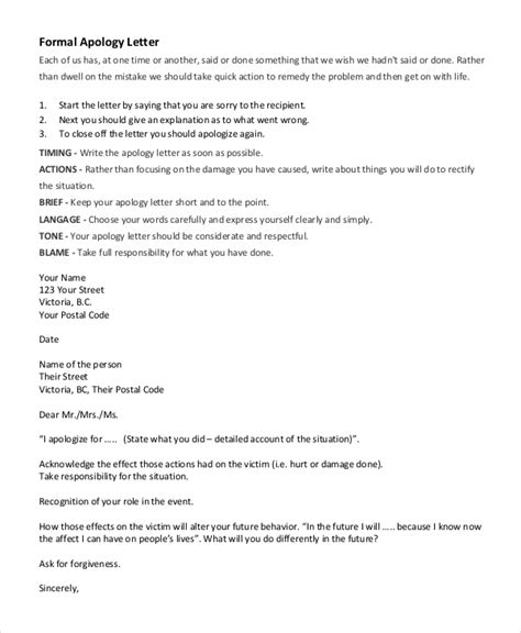 FREE 5+ Sample Sincere Apology Letter Templates in MS Word | PDF