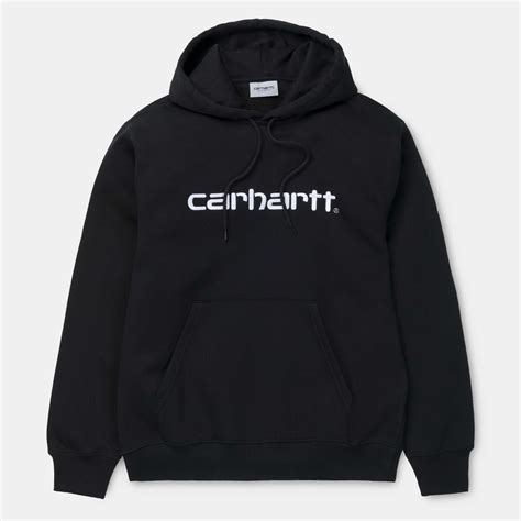 Carhartt Hooded Carhartt sweat, black / white | Beyond