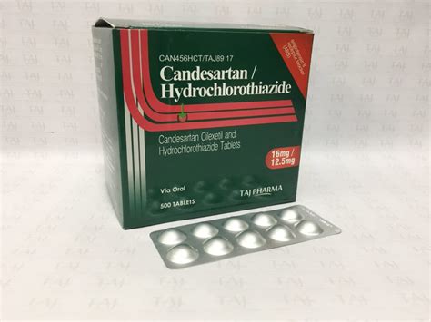 Candesartan Cilexetil and Hydrochlorothiazide Tablets 16mg/12.5mg Taj ...