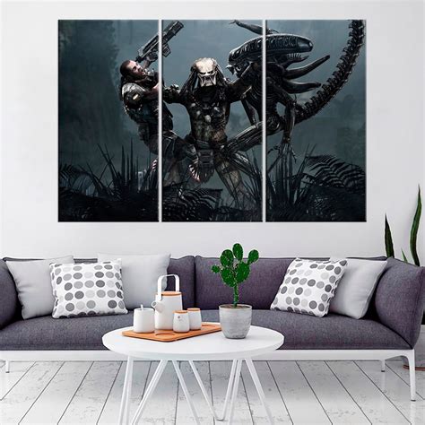 Alien vs Predator Print Movie Poster 5 piece large Canvas | Etsy