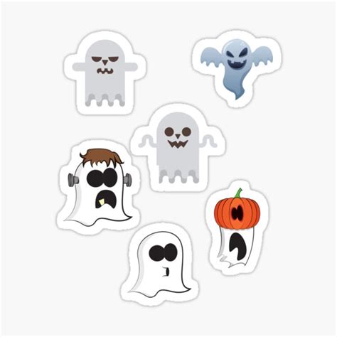 "Cute ghost sticker pack | cute ghost| Halloween cute ghost sticker ...