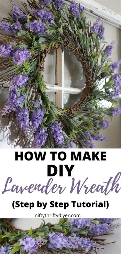 DIY Lavender Wreath ~ Nifty Thrifty DIYer