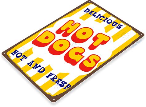 Hot Dogs Sign C482 - TinWorld Farmhouse Signs, tinsign.com