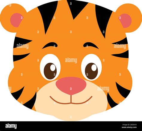 Cartoon Tiger Head Stock Vector Image & Art - Alamy