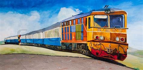 The Painting of train | Stock image | Colourbox