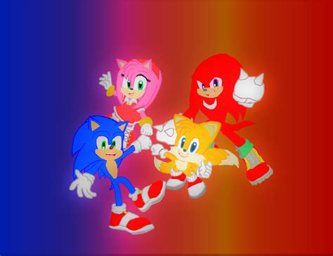 Sonic, Amy Rose, Tails and Knuckles Fast Friends Forever Wallpaper ...