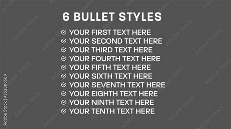 Bullet Point Checklist Overlay Stock Template | Adobe Stock