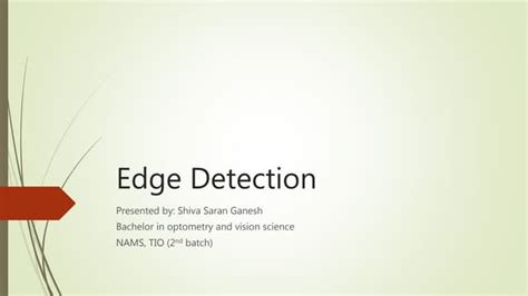 Edge detection | PPT