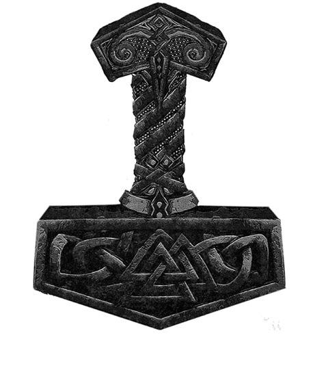 Mjolnir Thor Hammer Norse Mythology Viking Germanic Nordic T-Shirt by ...