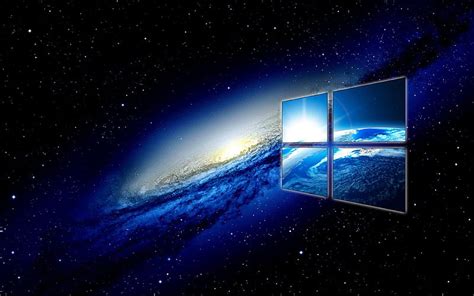 Windows 10 blue logo, artwork, galaxy, OS, nebula, Windows 10 logo ...