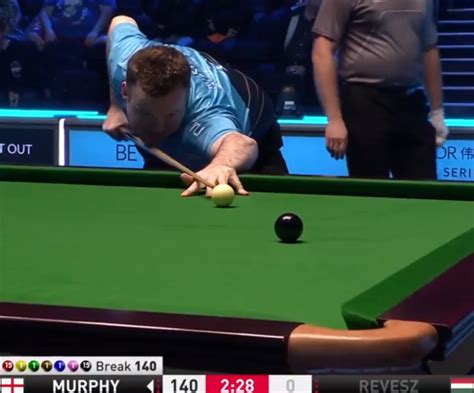 Shaun Murphy reacts to scoring Snooker Shootout's first ever 147 ...