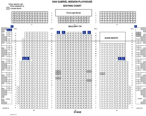 Seating Chart | San Gabriel Mission Playhouse