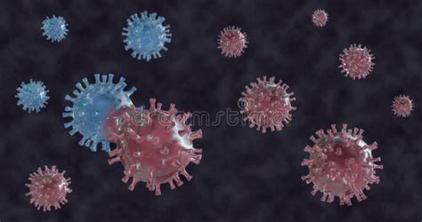 Virus and Mutations Process 3d Illustartion. 3d Render. Stock ...