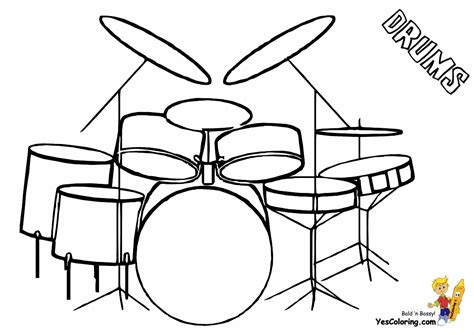 Drums Coloring Page