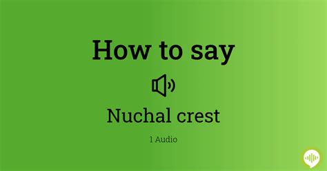 How to pronounce nuchal crest | HowToPronounce.com