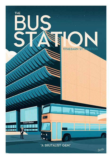 Preston's iconic bus station is brought to life in these stunning illustrations - Transport Designed